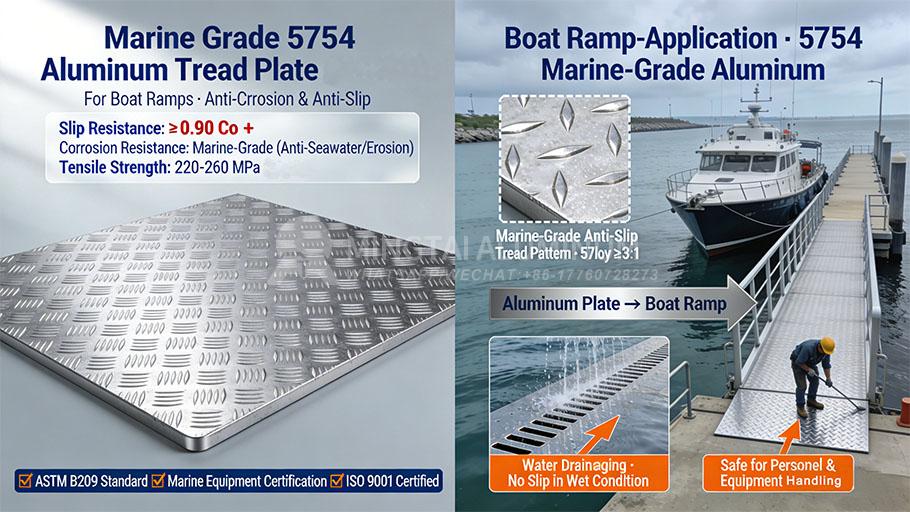 Marine Grade 5754 Alloy Tread Plate for Boat Ramps _0000_2